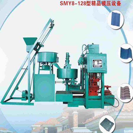 Concrete tile forming machine